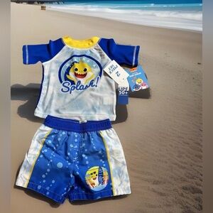 Baby Shark Boy’s Infant Swim Set. Your Little One Will Love This! Size 12 Months